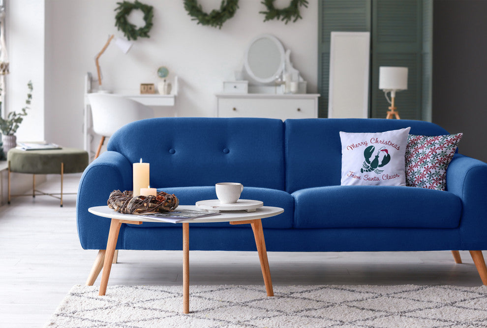 Santa Claws Lobster Accent Pillow, Forest Green, 18"x18"