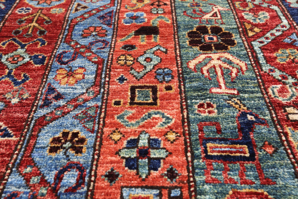 4' 10" X 6' 8" Persian Gabbeh Shall Hand-Knotted Wool Rug Q5067