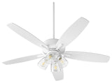 Quorum 7052-408 52"Ceiling Fan, Studio White Finish