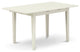 A Dining Set Of 4 Parson Chairs, Baby Blue Color, Wood Table, Linen White Color