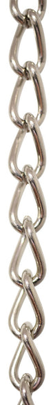 RCH Hardware Steel Twist Clock Chain, 10', Polished Nickel, U15