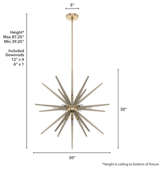 30" Jupiter Star Alturas Gold 18-Light Pendant