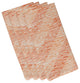 Marled Knit Stripe, Geometric Print Napkin, Coral, Set of 4