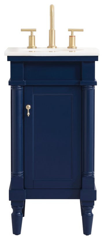 Lewis 18.5" Single Bathroom Vanity, Blue