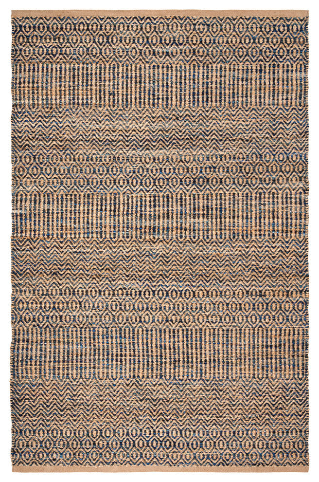 Safavieh Cape Cod Collection CAP309 Rug, Navy/Natural, 6'x9'