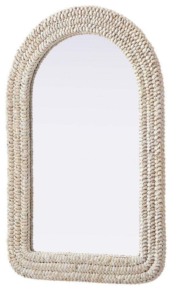 Elegant Lighting MR4G2436 Marlowe 24"W x 36"H Arched Flat Medium - Linen White