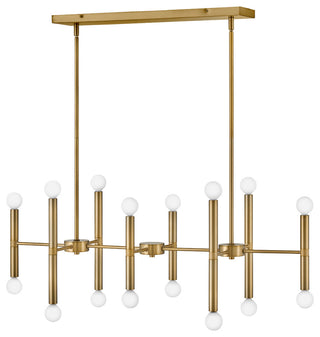 Lark Millie 39" Linear Chandelier, Lacquered Brass