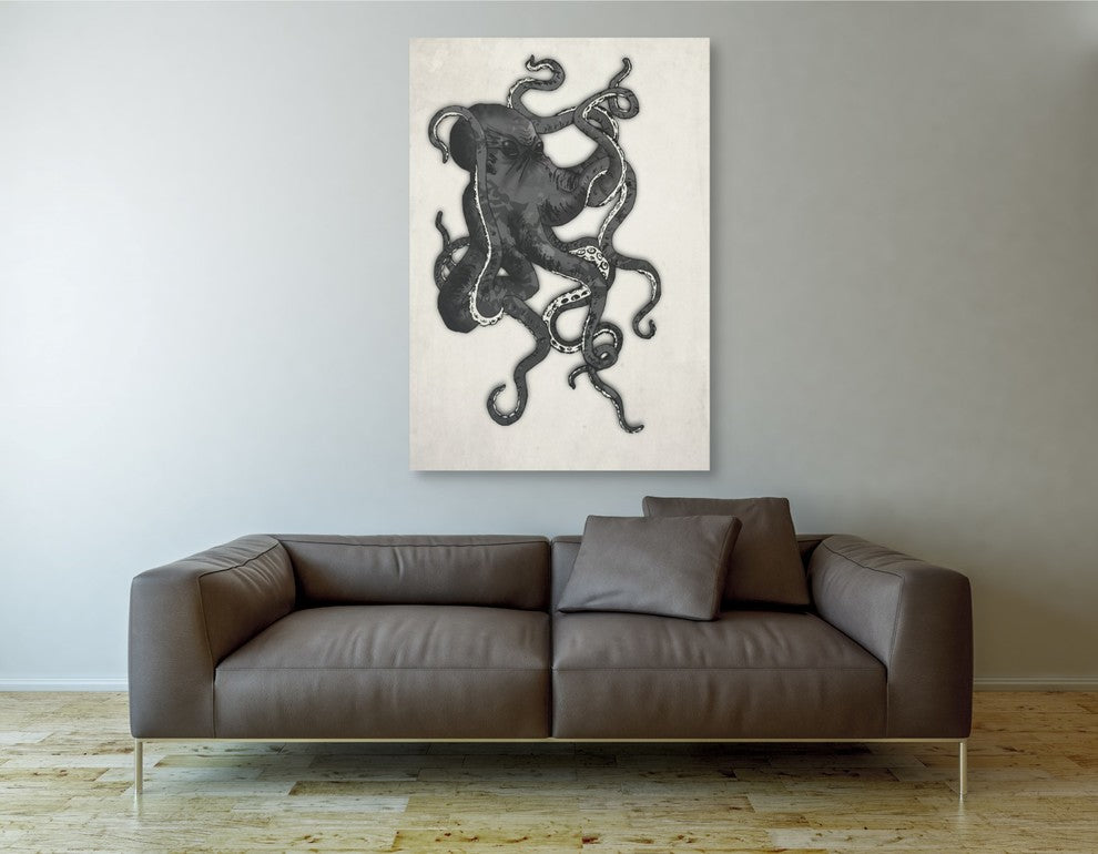 Cortesi Home "Octopus" by Nicklas Gustafsson, Giclee Canvas Wall Art, 40"x60"