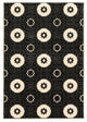 Linon Prisma Karma Machine Made Polypropylene 5'3"x7'6" Rug in Black
