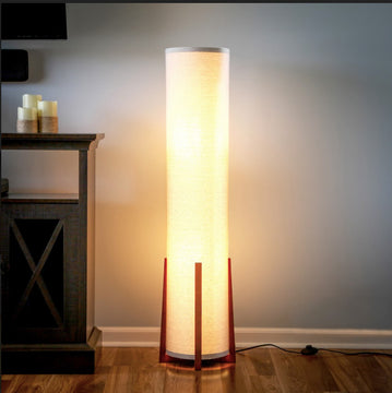 Brightech Parker LED Floor Lamp, Cylinder Drum Shade, Elegant Design for Decor