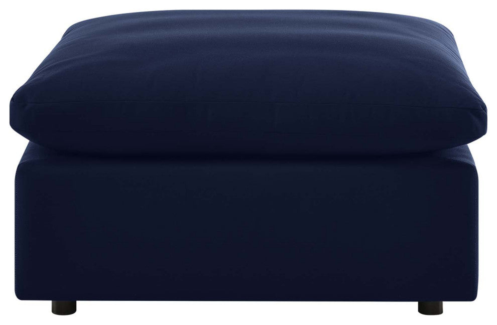 Modular Sectional Deep Sofa Chair Set, Sunbrella, Blue Navy, Outdoor Patio