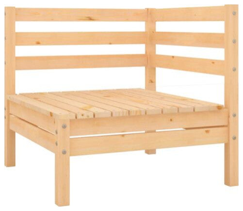 vidaXL Patio Furniture Outdoor Conversation Sectional Sofa Solid Wood Pine