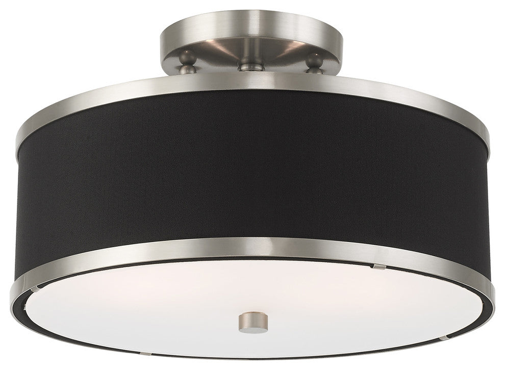 Livex Lighting Brushed Nickel 2-Light Ceiling Mount