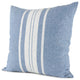 Blue and Cream Middle Striped Pillow Cover