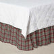 Brown and Green Plaid Fabric Dust Ruffle Full
