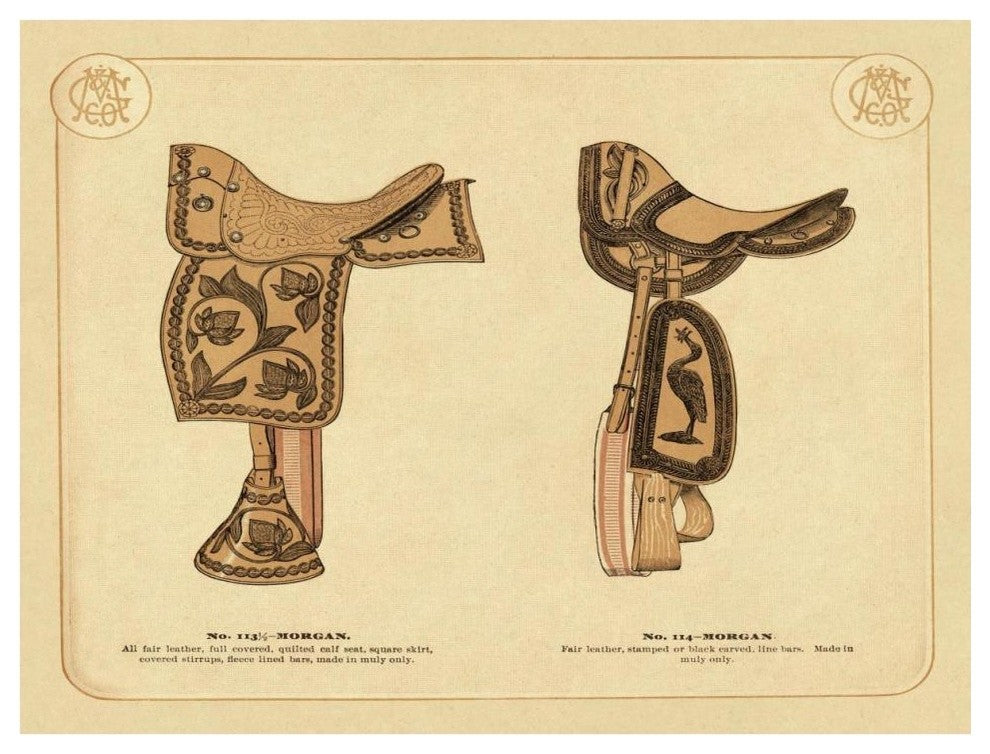 "Saddles and Tack: Morgan Saddles #2" Digital Paper Print, 42"x32"