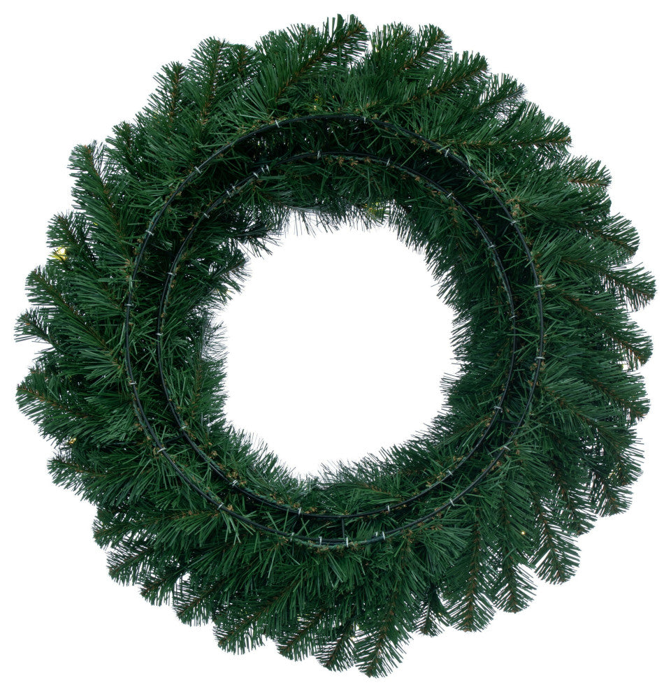 48" Oregon Fir Wreath Wa 150Led Wmwht