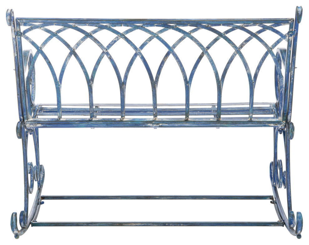 Safavieh Ressi Outdoor Rock Bench, Antique Blue