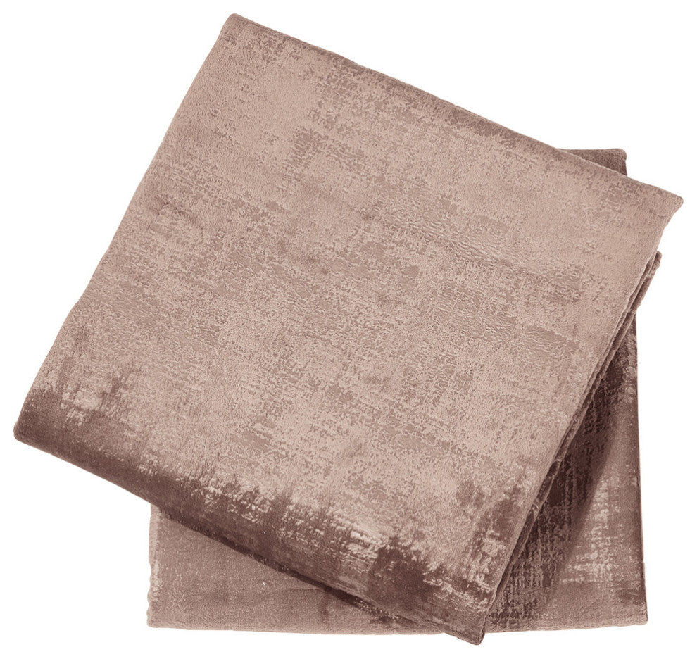 Velvet 2 Piece Euro Pillow Cover Set, Tapioca, 2 Piece, 26"x26"