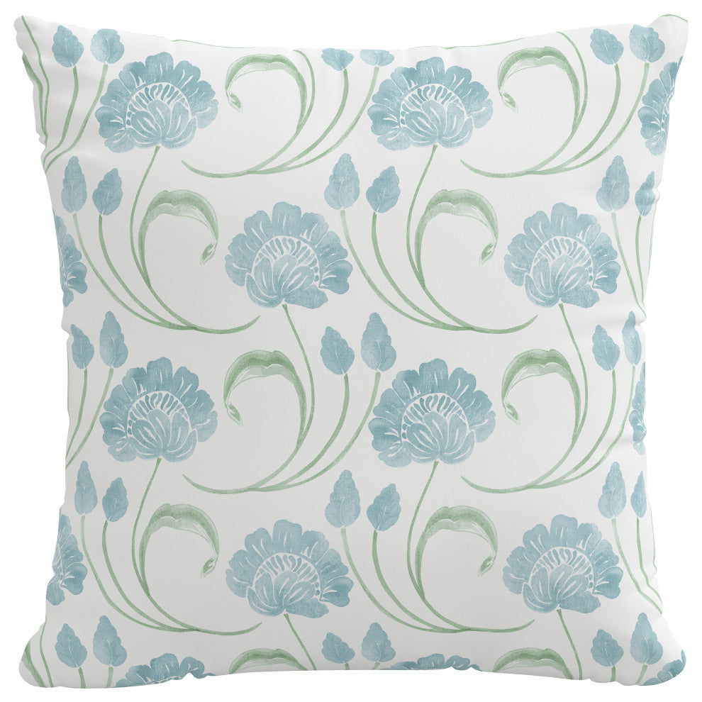 18" Decorative Pillow, Polyester Insert, Cleo Floral Sage