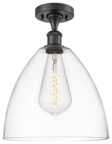 Innovations 516-1C-BK-GBD-122 1 Light Semi-Flush Mount, Matte Black