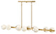 Fredrick Ramond Selene Large Ten Light Linear, Lacquered Brass