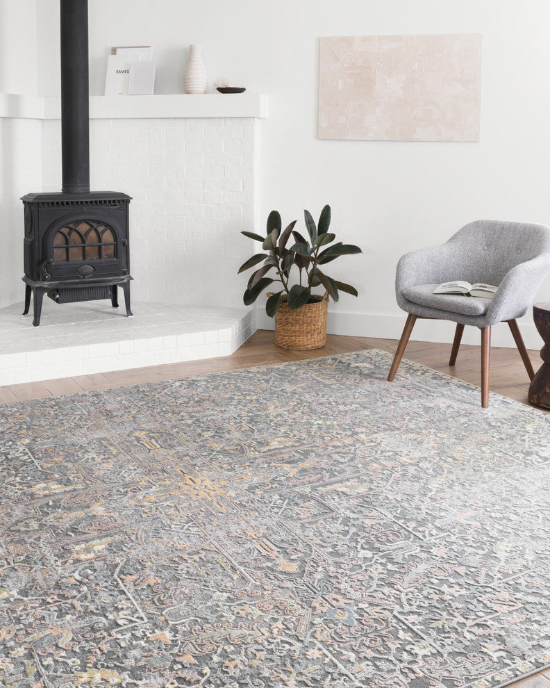Lucia Rug, Charcoal and Multi, Charcoal/Multi, 6'8"x8'8"