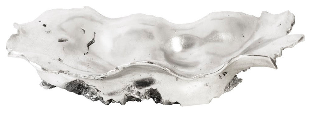 Rose Wood Burled Bowl, Silver