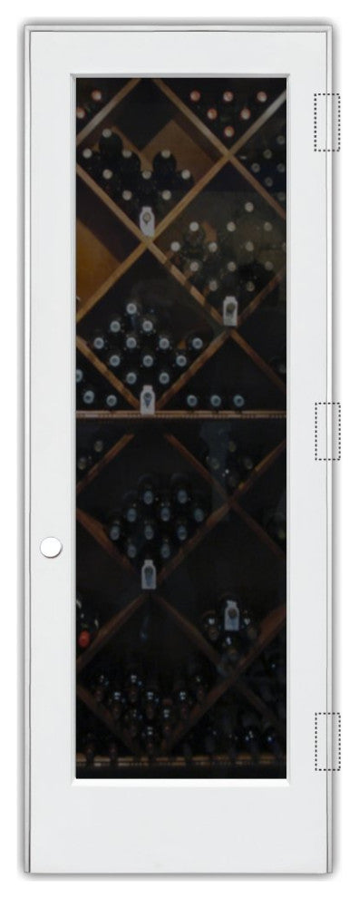 Wine Door - Grape Cluster Grape Ivy - Primed - 28" x 80" - Knob on Left -...