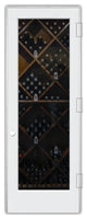 Wine Door - Grape Cluster Grape Ivy - Primed - 28" x 80" - Knob on Left -...