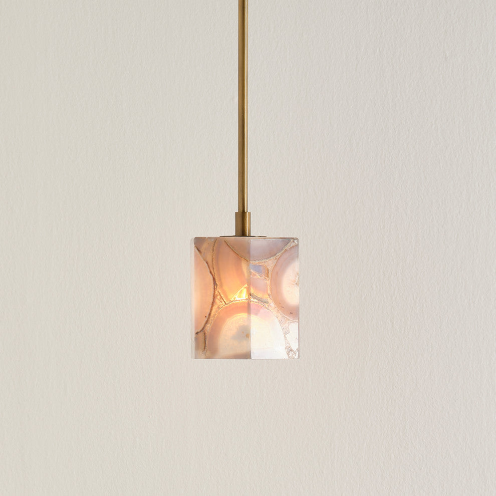 Hex Agate 1-Light Pendant
