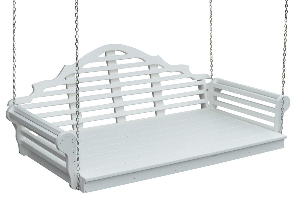 Poly Marlboro Swingbed, White, 4 Foot