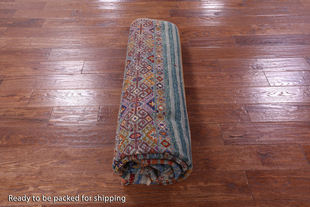 6' 7" X 9' 8" Super Kazak Khorjin Handmade Wool Rug - Q12300