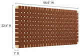Sparta Weave Vegan Leather Full Headboard, Natural Brown
