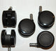 Twin Swivel Office Chair, Caster Roller, Safe For Hardwood Floors, Set of 5