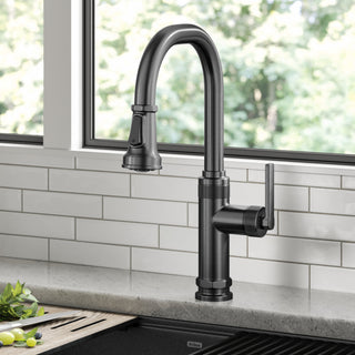 Sellette Pull-Down Kitchen Faucet, Spot Free Black Stainless, Model Kpf-4102sfsb