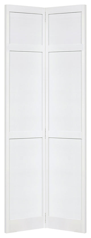 Bi-fold Closet, Door Traditional 6-Panel, White, 1"x24"x80"
