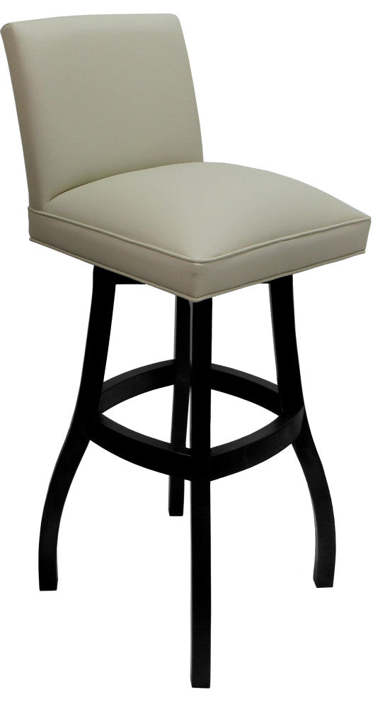 Swivel Wood Counter, Bar or Extra Tall Stool - Sommerville on S-Base, Ocean Beige Vinyl - Black, 34"