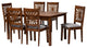 Loni Dining Collection, Gray/Walnut Brown, 7-Piece Dining Set