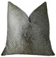 Venetian Silver Handmade Luxury Pillow, 16"x16"