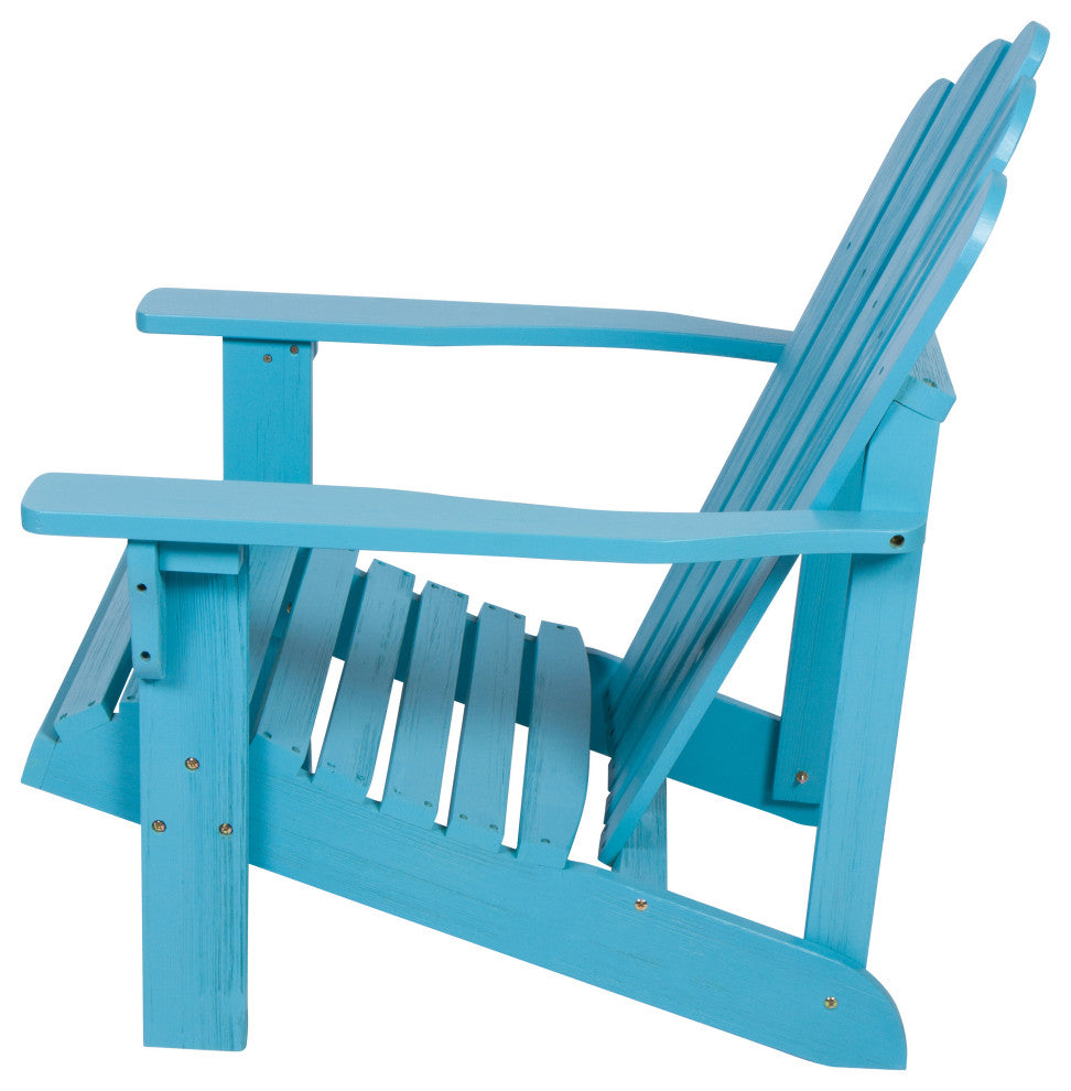 Shine Company Westport II Adirondack Chair With Hydro-Tex Finish, Aqua