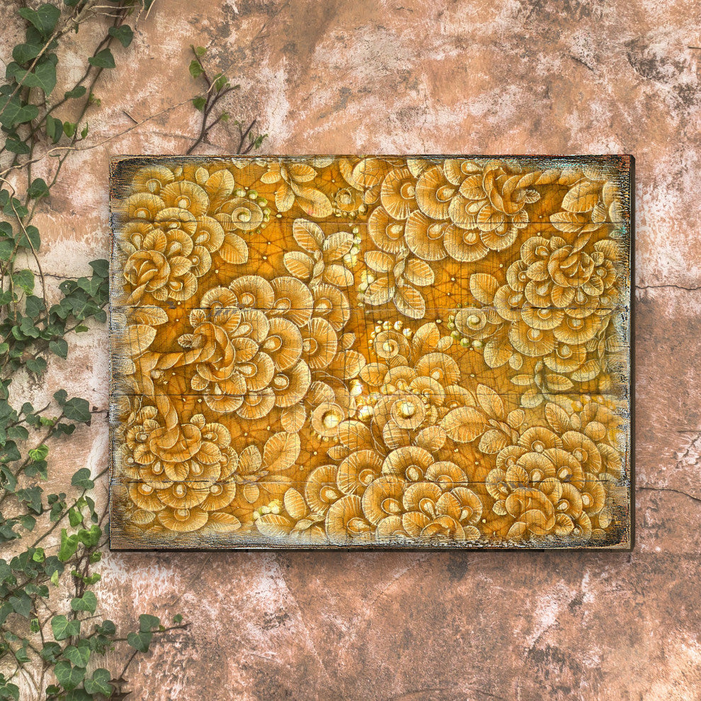 Decorative Pattern Wooden Block, 36 X 24