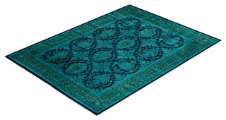 Overdyed, One-of-a-Kind Hand-Knotted Area Rug Blue, 6'2"x8'4"