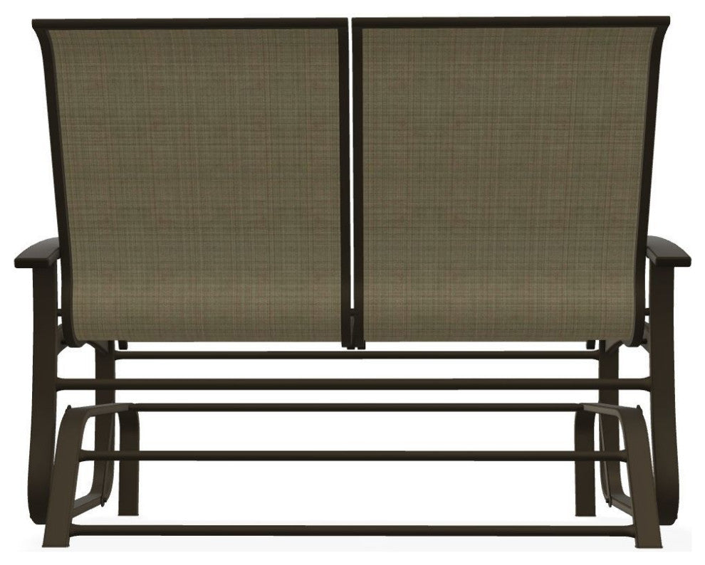 Belle Isle Sling 2-Seat Glider, Elevation Stone/Beachwood