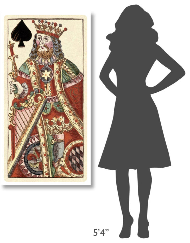 "King of Spades (Bauern Hochzeit Deck)" Paper Art, 26"x50"