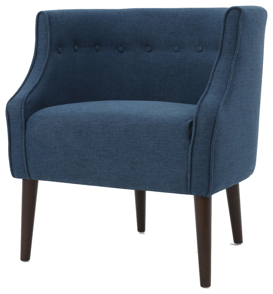 GDF Studio Davidson Tub Design Upholstered Accent Chair, Navy Blue