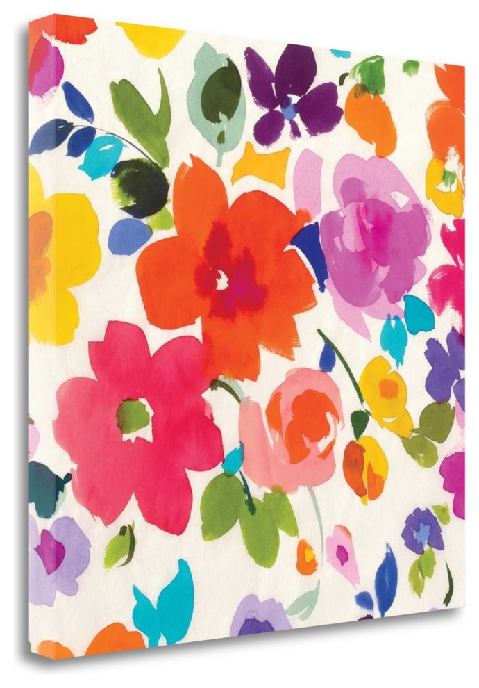 "Bright Florals II" By Wild Apple Portfolio, Giclee Print on Gallery Wrap Canvas