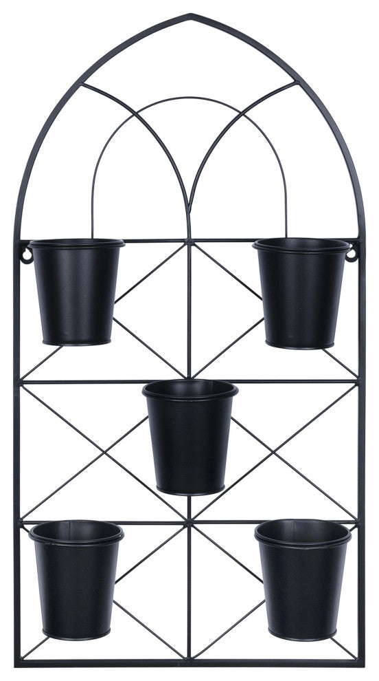 Metal Plant Pots Wall Hanging