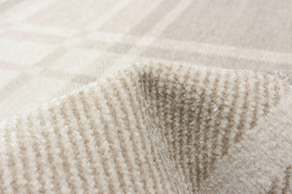 Aqua Roma Area Rug, Ivory, 6'x9'