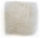 Plutus Off White Animal Faux Fur Luxury Throw Pillow, 26"x26"